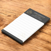 Gebäude-Konstruktion Black Gold Post-it Klebezettel