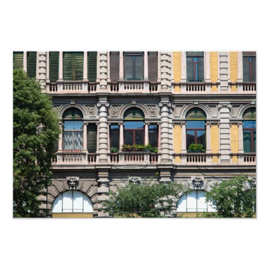 Gebäude Kunst, Dichtung und Musik Fotodruck (Vorne)