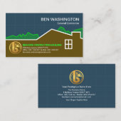 Gebäude Landschaft Grid Lines Bau Visitenkarte (Vorne/Hinten)