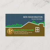 Gebäude Landschaft Grid Lines Bau  Visitenkarte (Vorderseite)