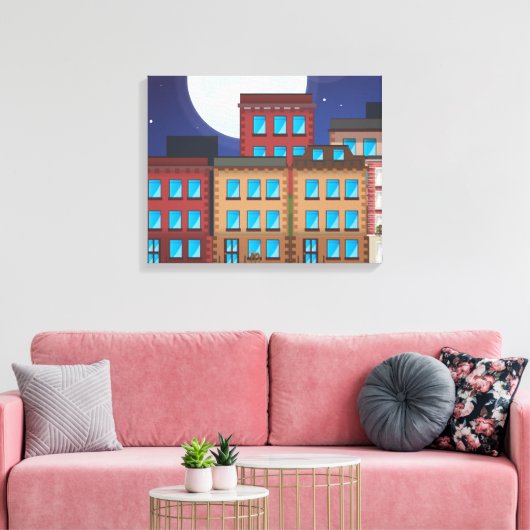 Gebäude Leinwanddruck (Insitu (Wohnzimmer))