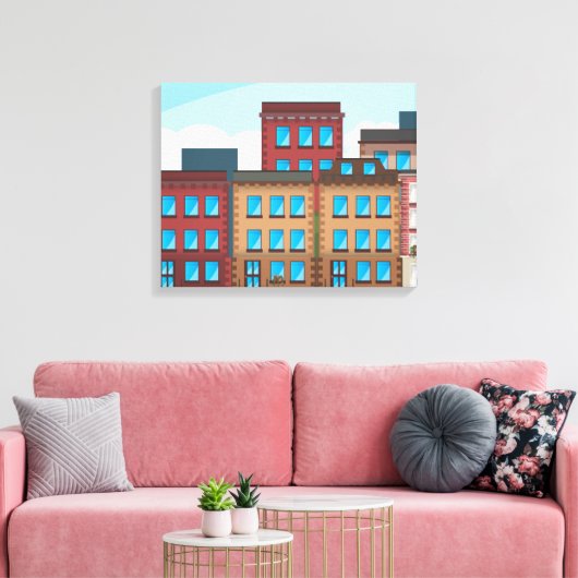 Gebäude Leinwanddruck (Insitu (Wohnzimmer))