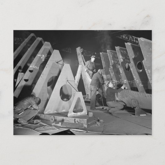 Gebäude Liberty Ships, 1941 Postkarte (Vorderseite)