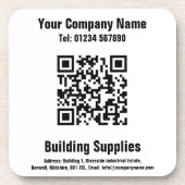 Gebäude liefert QR-Codedesign Getränkeuntersetzer (Vorderseite)