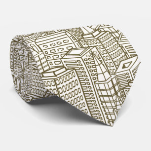 Gebäude Lines Architect Unique Men's Neckties Krawatte