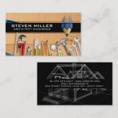 Gebäude-Logo | Architekt | Tools Visitenkarte (Vorne/Hinten)