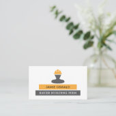 Gebäude-Logo, Baufirma Visitenkarte (Stehend Vorderseite)