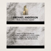 Gebäude-Logo für Immobilien-Real-Anwesen | Marmor (Vorne & Hinten)