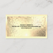 Gebäude-Logo | Gold Metallic Visitenkarte (Rückseite)