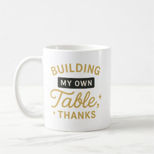 Gebäude Mein eigener Tisch, dank der Ermächtigung Kaffeetasse