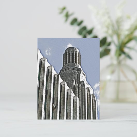 Gebäude, Melbourne Postkarte (Stehend Vorderseite)