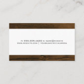 Gebäude Metallisches Logo | Holzschnitt Visitenkarte (Rückseite)