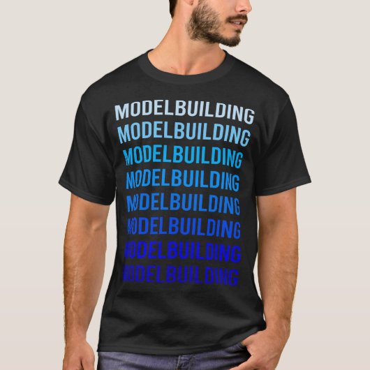 Gebäude mit blauem Text T-Shirt (Vorderseite)