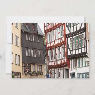 Gebäude mit halbem Baumbestand Dankeskarte