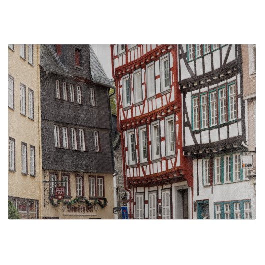 Gebäude mit halbem Baumbestand Schneidebrett (Vorderseite)