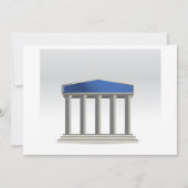 Gebäude mit Spalten-Einladungen Einladung (Vorderseite)