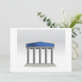 Gebäude mit Spalten-Einladungen Einladung (Stehend Vorderseite)