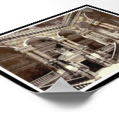 Gebäude mit Treppe Poster (Ecke)