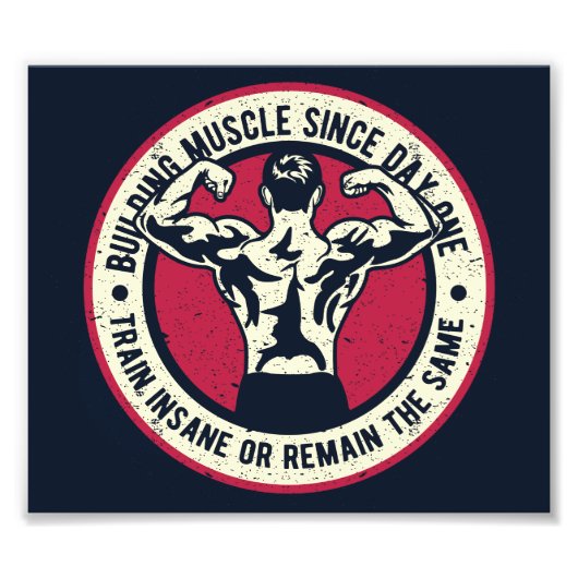 Gebäude Muskel Train Insane oder bleibt gleich Fotodruck (Vorne)