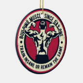 Gebäude Muskel Train Insane oder bleibt gleich Keramikornament (Rechts)