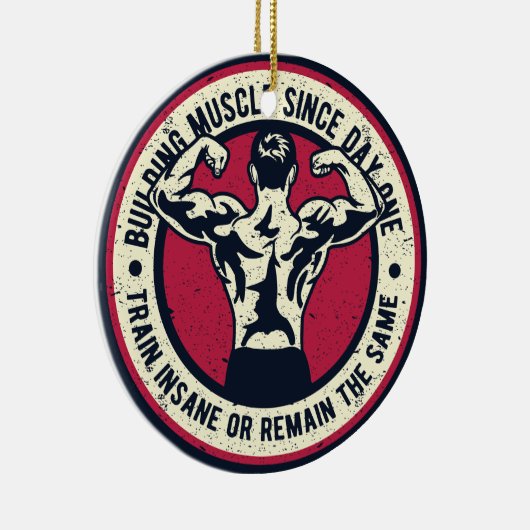 Gebäude Muskel Train Insane oder bleibt gleich Keramikornament (Rechts)