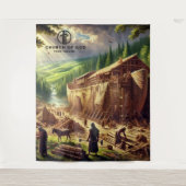 Gebäude Noahs Arche Wandteppich (Vorderseite)