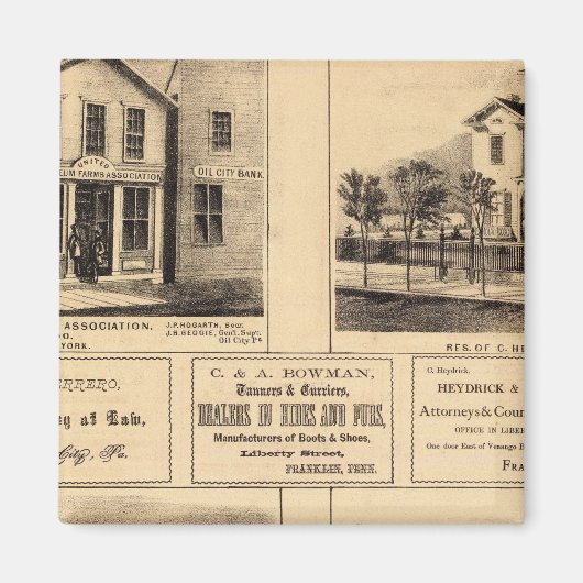 Gebäude, Ölstadt, Franklin, Tarr Farm Magnet (Vorne)