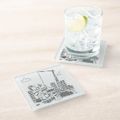 Gebäude-Overhead-Kranbetreiber Glasuntersetzer (Schrägansicht)