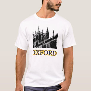 Gebäude Oxfords England windt sich schwarzes T-Shirt