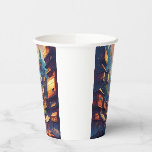 Gebäude Pappbecher (Links)