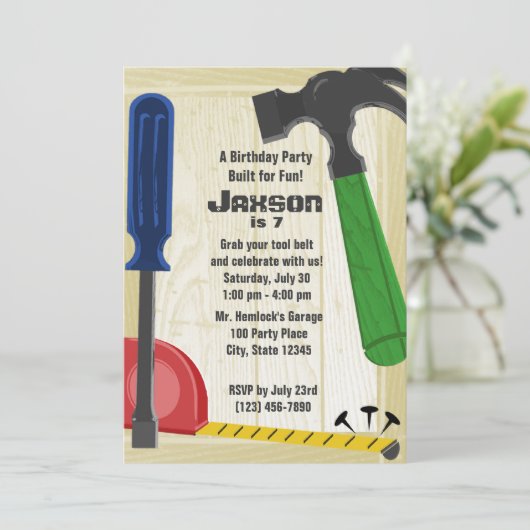 Gebäude Party Einladung (Stehend Vorderseite)