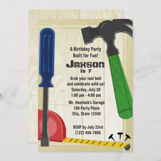 Gebäude Party Einladung (Vorne/Hinten)