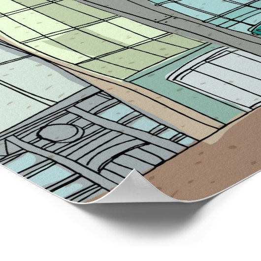 Gebäude Poster (Ecke)