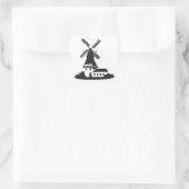 Gebäude Quadratischer Aufkleber (Tasche)