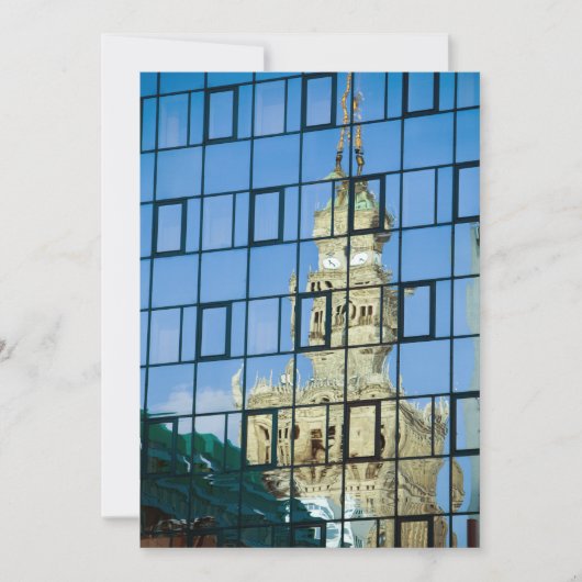 Gebäude Reflektionen Dankeskarte (Vorderseite)