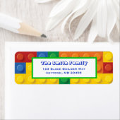 Gebäude-Rücksendeadresse aus farbigen Ziegeln (Insitu)