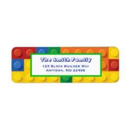 Gebäude-Rücksendeadresse aus farbigen Ziegeln