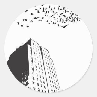 Gebäude Runder Aufkleber