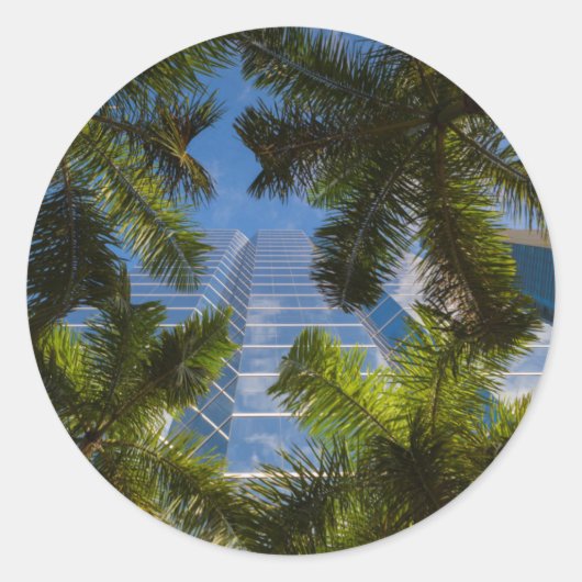 Gebäude Runder Aufkleber (Vorderseite)