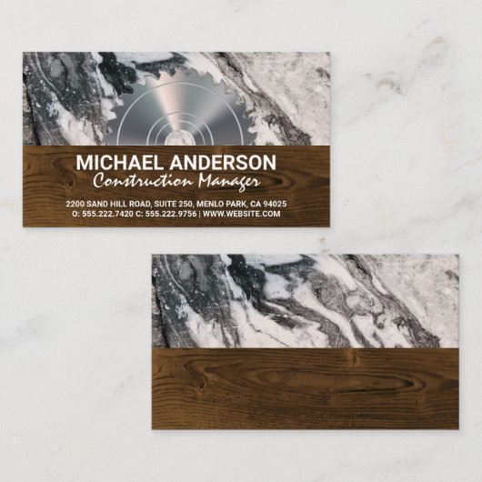 Gebäude | Säge Visitenkarte (Vorne/Hinten)