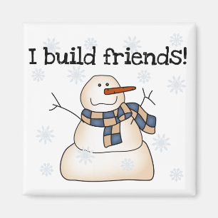 Gebäude-Schnee-Freund-T-Shirts und Geschenke Magnet