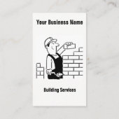 Gebäude Services Cartoon Business Card Visitenkarte (Rückseite)
