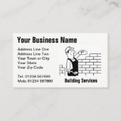 Gebäude Services Cartoon Business Card Visitenkarte (Vorderseite)