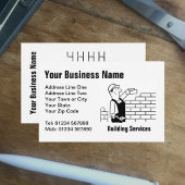 Gebäude Services Cartoon Business Card Visitenkarte