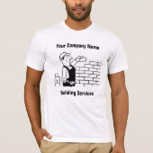 Gebäude Services Cartoon T - Shirt (Vorderseite)