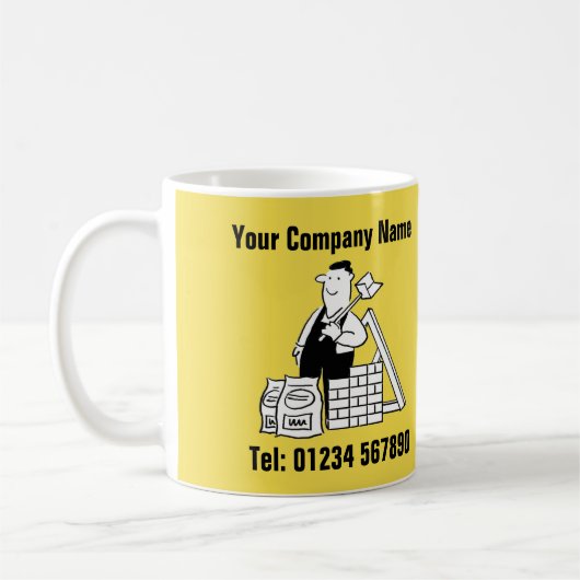 Gebäude Services Cartoon Tasse (Links)