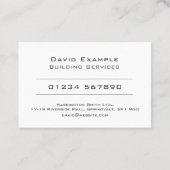 Gebäude-Services mit Illustration Business Card Visitenkarte (Rückseite)