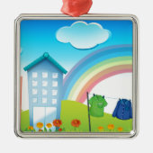 Gebäude Silbernes Ornament (Vorne)