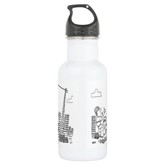 Gebäude Site Overhead Cranbetreiber Edelstahlflasche (Rückseite)