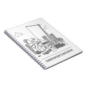 Gebäude Site Overhead Cranbetreiber Notizblock (Rechte Seite)